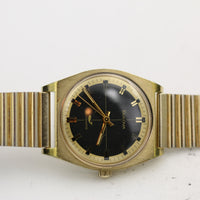 1970 Bulova Men's Swiss Automatic 17Jwl 10K Gold Calendar Quadrant Dial Watch