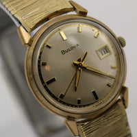 1968 Bulova Men's 10K Gold Swiss 17Jwl Gold Movement Calendar Watch w/ 10K Bracelet