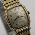 1962 Bulova Men's 10K Gold 17Jwl Swiss Made Fancy Case Watch w/ Bracelet