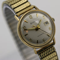 1961 Bulova Men's 10K Gold Automatic 17Jwl Swiss Calendar Watch w/ Bracelet