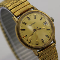 1972 Bulova Men's 17Jwl Gold Calendar Watch w/ Bracelet