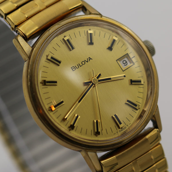 1972 Bulova Men's 17Jwl Gold Calendar Watch w/ Bracelet