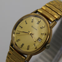 1972 Bulova Men's 17Jwl Gold Calendar Watch w/ Bracelet