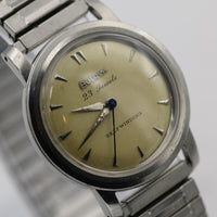 1957 Bulova Men's Silver 23Jwl Automatic Hidden Crown Watch w/ Bracelet