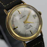 Helbros Mens Gold Made in Germany 17Jwl Dual Calendar Watch