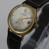 Helbros Mens Gold Made in Germany 17Jwl Dual Calendar Watch