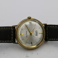 Helbros Mens Gold Made in Germany 17Jwl Dual Calendar Watch