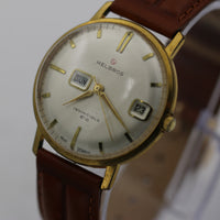 1970s Helbros Invincible Mens Gold 17Jwl Dual Calendar West Germany Watch