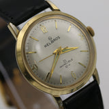 1960s Helbros Invincible Mens Gold 21Jwl Watch w/ Strap