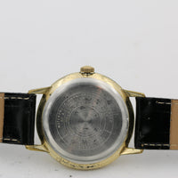1960s Helbros Invincible Mens Gold 21Jwl Watch w/ Strap