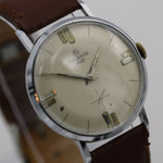 1960s Helbros Invincible Mens Swiss Made Silver Watch w/ Strap