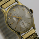 1950s Benrus Men's Swiss 10K Gold Quadrant Dial Watch w/ Bracelet