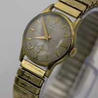 1950s Benrus Men's Swiss 10K Gold Quadrant Dial Watch w/ Bracelet