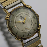 Helbros Men's Swiss Made 17Jwl Gold Diamond Dial Watch w/ Gold Bracelet