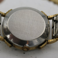 Helbros Men's Swiss Made 17Jwl Gold Diamond Dial Watch w/ Gold Bracelet
