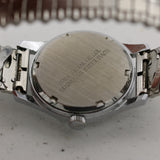 1970s Helbros Invincible Mens Silver Swiss Made Calendar Watch w/ Bracelet