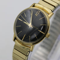 1960s Benrus Men's Gold 17Jwl Quadrant Dial Watch w/ Bracelet