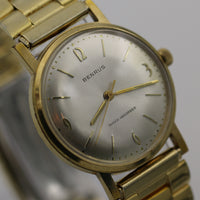 1960s Benrus Men's Gold Gorgeous Dial 17Jwl Watch w/ Bracelet