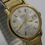 1960s Benrus Men's Swiss Made 17Jwl Calendar Gold Watch w/ Bracelet