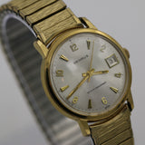 1960s Benrus Men's Swiss Made 17Jwl Calendar Gold Watch w/ Bracelet
