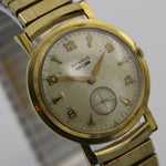 1950s Benrus Men's Swiss Made 10K Gold 17Jwl Hidden Crown Watch