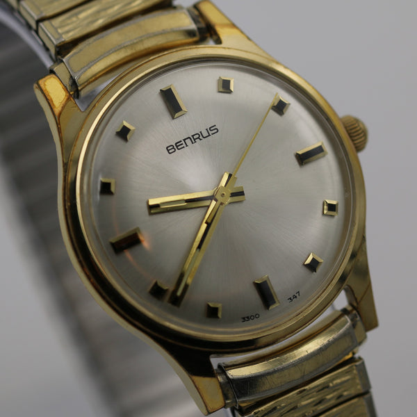 1970s Benrus Men's 17Jwl Gold Watch w/ Bracelet