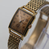 1940s Benrus Men's Swiss Rose Gold Watch with Fancy Lugs