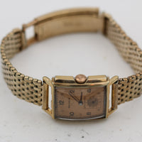 1940s Benrus Men's Swiss Rose Gold Watch with Fancy Lugs