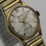 1970s Benrus Men's Swiss Made Gold Watch w/ Bracelet
