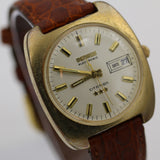 Benrus Citation Men's Electronic Gold Swiss Made Calendar Watch w/ Alligator Strap