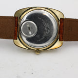 Benrus Citation Men's Electronic Gold Swiss Made Calendar Watch w/ Alligator Strap
