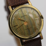 1960s Benrus Men's 10K Gold TwoTone Shimmering Dial Watch