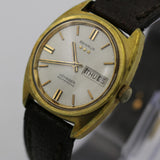 1960s Benrus Voyager Men's Gold Automatic 17Jwl Watch w/ Pigskin Strap