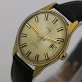 1960s Benrus Men's Swiss Made 17Jwl Automatic Gold Calendar Watch w/ Strap