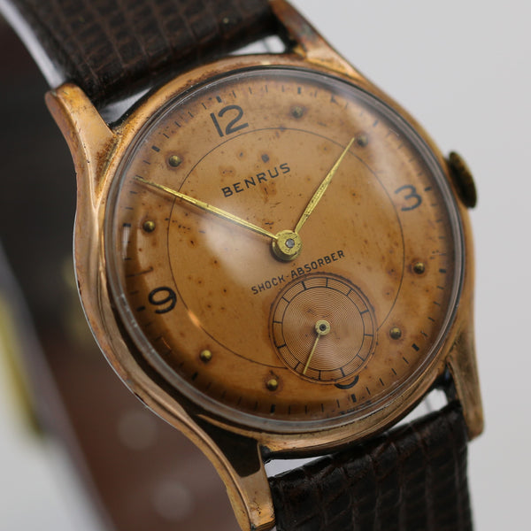 1930s Benrus Men's Swiss Rose Gold Watch