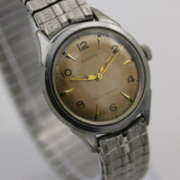 1960s Benrus Men's Silver Gorgeous Dial 17Jwl Watch w/ Bracelet