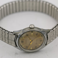 1960s Benrus Men's Silver Gorgeous Dial 17Jwl Watch w/ Bracelet