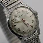 1960s Benrus Men's Swiss Made 17Jwl Silver Watch w/ Bracelet