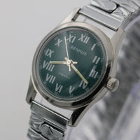 1970s Benrus Men's Swiss Made 17Jwl Silver Watch w/ Bracelet