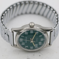 1970s Benrus Men's Swiss Made 17Jwl Silver Watch w/ Bracelet