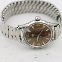 1960s Benrus Men's Swiss Made 25Jwl Automatic Silver Interesting Dial Watch
