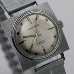 1960s Waltham Mens Swiss Made 17Jwl Silver Watch w/ Bracelet