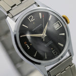 1970s Waltham Men's Swiss Made Silver 17Jwl Calendar Watch