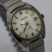 1970s Waltham Men's Swiss Made Silver 17Jwl Automatic Calendar Watch