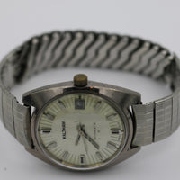 1970s Waltham Men's Swiss Made Silver 17Jwl Automatic Calendar Watch