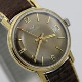 1960s Waltham Men's Swiss Made Gold Gorgeous Dial Calendar Watch