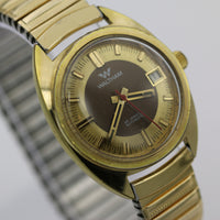 Waltham Men's 25Jwl Automatic Gold Calendar Interesting Dial and Case Watch