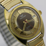 Waltham Men's 25Jwl Automatic Gold Calendar Interesting Dial and Case Watch