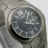 Citizen Titanium Eco-Drive Men's Silver Dual Calendar Watch w/ Bracelet