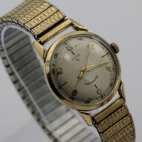 1960s Elgin Men's Gold 17Jwl Unique Dial Watch w/ Bracelet